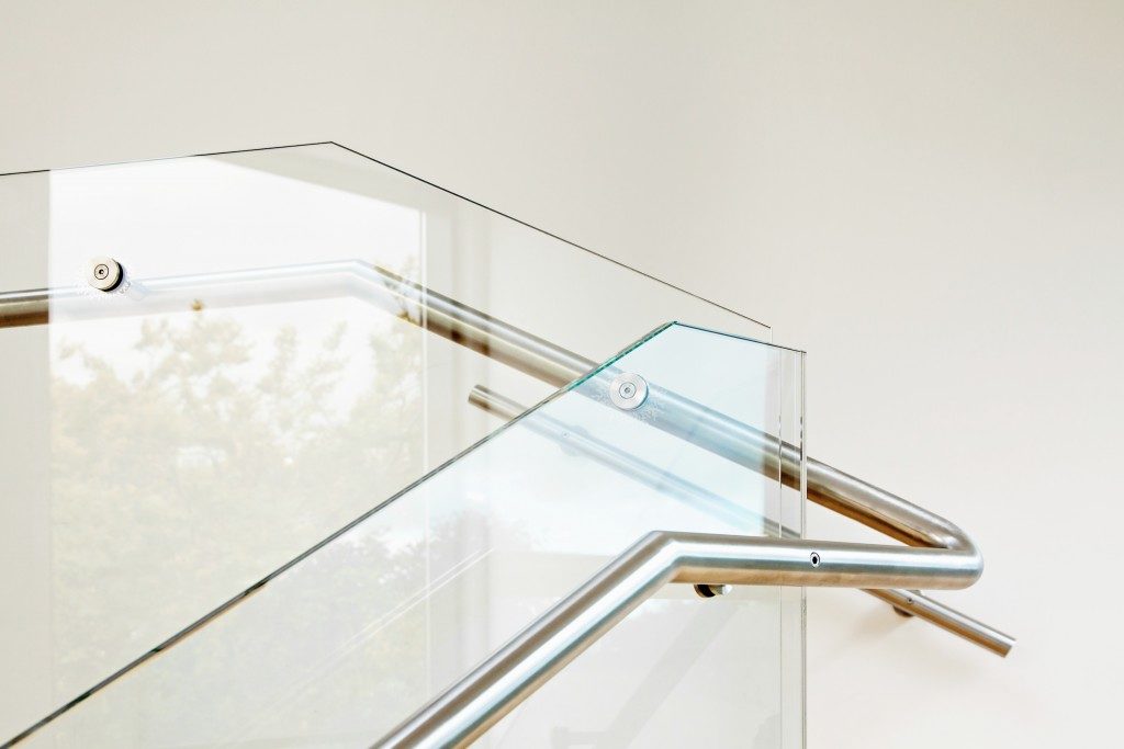 Elegant metal stairs and hand rails