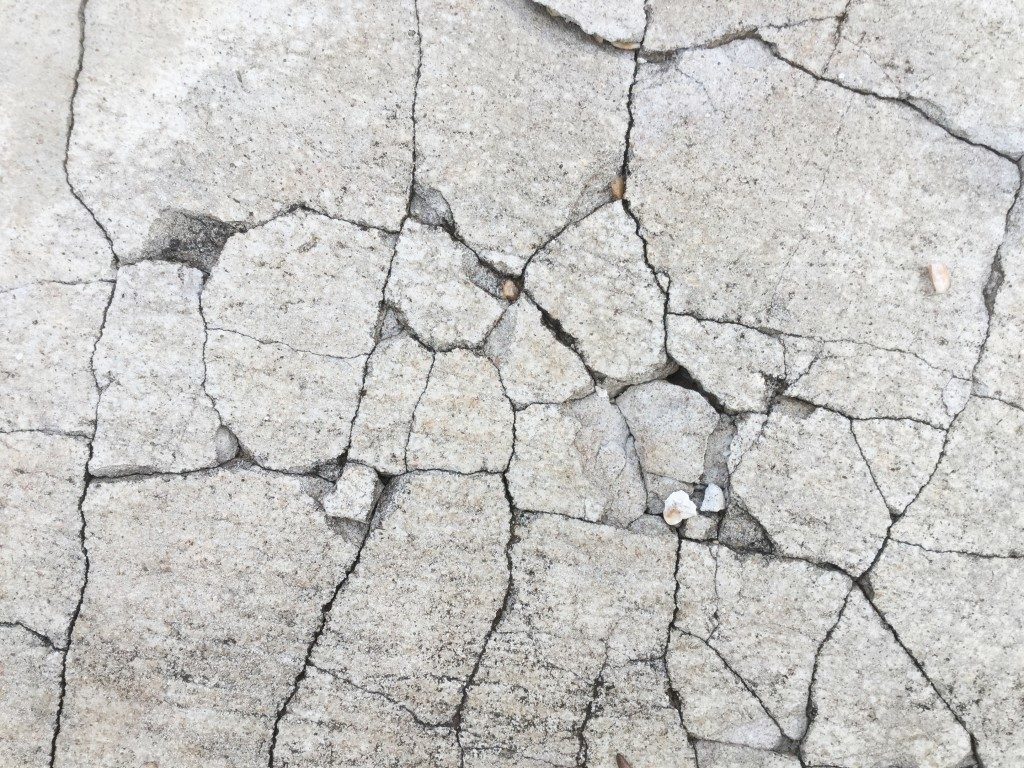 Cracks on cement floor