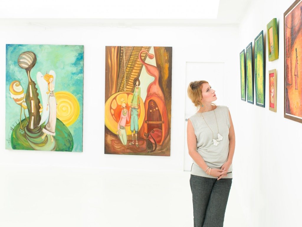 woman in Art Gallery